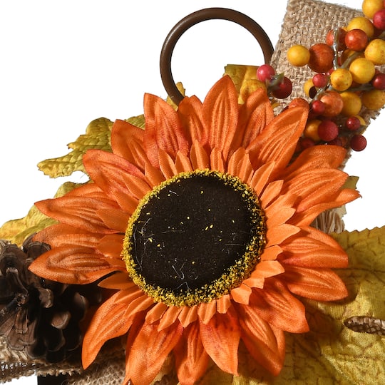 12" Decorated Autumn Lantern with LED Lights
